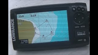 LOWRANCE ELITE ROUTE ET WAYPOINT [upl. by Malanie]