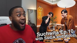 When SUGA Met SEVENTEEN WOOZI Suchwita EP10 Reaction [upl. by Ahsilam687]