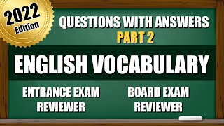 Entrance Exam Reviewer 2022  Questions for College and Senior High School with Answers  ENGLISH P2 [upl. by Delfeena]