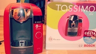 Tassimo T43 Joy Red  Unboxing HD [upl. by Rosaleen]