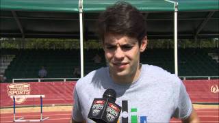 Real Madrids Kaka Plays With Mickey Mouse and meets Olympic Hopefuls [upl. by Blas]