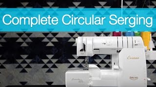 Circular Serging with a Curved Foot on the Baby Lock Ovation [upl. by Christian]