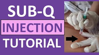 How to Give a Subq Subcutaneous Injection Shot [upl. by Perrine]