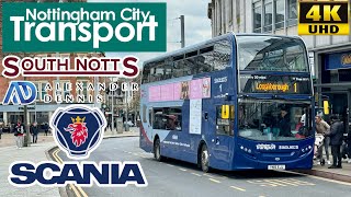 NCT Bus South Notts 1 Nottingham to Loughborough Trent University Clifton ADL E400 Scania N230UD [upl. by Rosati]