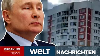 UKRAINEKRIEG Überraschung für Putin Moskau von mehreren Drohnen attackiert  WELT Newsstream [upl. by Thacker685]