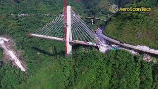 Colapso Puente Chirajara 15Ene18 Vía Bogotá  Villavicencio Drone  AeroScanTech [upl. by Eelatan]