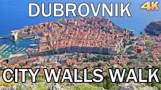 DUBROVNIK CITY WALLS WALK TOUR 2024 4K [upl. by Gerfen934]