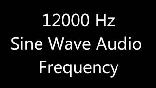 12000 Hz 12 kHz Sine Wave Sound Frequency Tone [upl. by Ymaral]