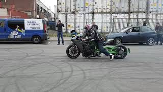 Crazy kawasaki Ninja H2 launch [upl. by Anaitsirk]