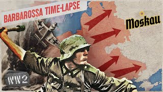 Operation Barbarossa TimeLapse Map  Eastern Front 19411942  WW2 [upl. by Yaresed]