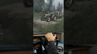 Buhrer 6105 Tractor  Spintires MudRunner [upl. by Odnalra]