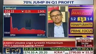 Mr JC Sharma discusses SOBHAs Q1 FY20 financial results on BTVi on 13 Aug 19 [upl. by Nishi]