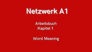 Netzwerk A1  Arbeitsbuch Kapitel 1 [upl. by Benoit]