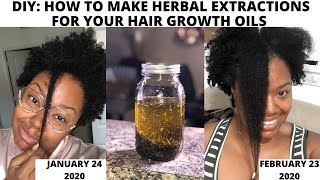 DIY How I Make Herbal Extractions For My Hair Growth Oils For Healthy Hair MASSIVE HAIR GROWTH [upl. by Dierolf658]