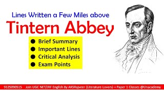 Ttintern Abbey By William Wordsworth Summary and Analysis  AKSRajveer Literature Lovers [upl. by Tterab]