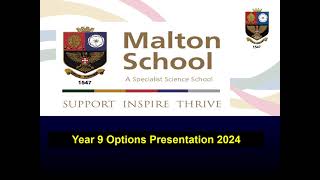 Year 9 options presentation 2024 [upl. by Alliuqet]