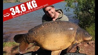 Karpfenangeln Lac du Salagou Record Carp 346KG Carpfishing [upl. by Marielle]