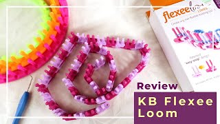 KB Flexee loom review — a flexible knitting loom to replace circle  long looms of different sizes [upl. by Acirre]