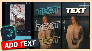 How to Add Text  Alight Motion Tutorial [upl. by Kleinstein]