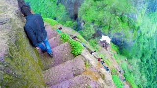 Dangerously Steep Trekking Steps In India [upl. by Aihseyk]