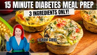 Low Carb Diabetic Meal Prep Under in 15 Minutes Easy 3Ingredient Egg Muffins for Diabetics Recipe [upl. by Krysta]