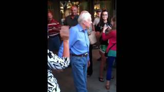 Former President Jimmy Carter leaving Cracker Barrel in And [upl. by Eceinart837]