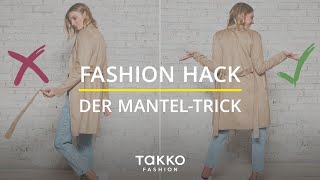 Fashion Hack Der MantelTrick  Schnell und einfach im Herbst Winter nachmachen [upl. by Akvir603]