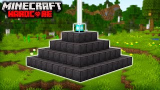 I Made a FULL NETHERITE BEACON in Minecraft Hardcore [upl. by Annerahs391]