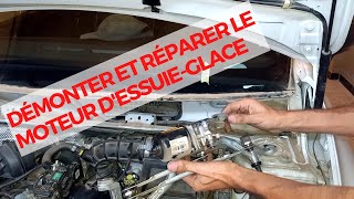 Dèmonter et réparer le moteur dessuieglace avant Renault CLIO [upl. by Witcher399]