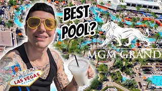 Ultimate Guide to the MGM Grand Pool Complex Top Pool in Las Vegas Review amp Tour [upl. by Noval925]