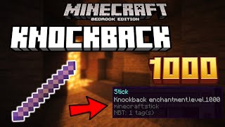 How To Get A Knockback 1000 Stick in Minecraft Bedrock Edition 121 [upl. by Eelahs]