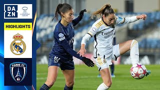 HIGHLIGHTS  Real Madrid vs Paris FC  UEFA Womens Champions League 202324 Español [upl. by Antonietta]