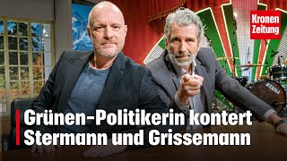 GrünenPolitikerin kontert Stermann und Grissemann  kronetv NEWS [upl. by Oramug578]