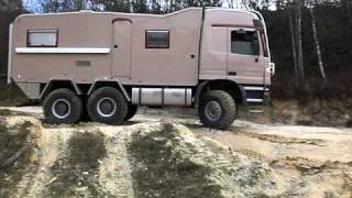 6x6 Mb Actros truck expeditionvehicle first offroad test ride [upl. by Aryhs]