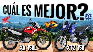 HONDA XR150L VS XTZ150 YAMAHA  CUAL ES MEJOR EN 2023 [upl. by Susejedesoj]