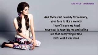 Lana Del Rey  Dark Paradise  Lyrics [upl. by Acenahs]