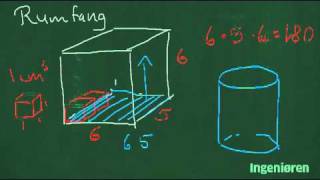 35 Find rumfanget af en kasse en cylinder og et prisme [upl. by Aprile]