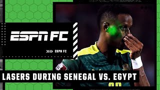 LASERS Senegal vs Egypt controversy  ESPN FC [upl. by Noelc]