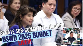 SENATE SUBCOMMITTEE HEARING  DSWD BUDGET 2025  SEPT 16 2024 [upl. by Swanhilda]