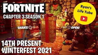 Fortnite Chapter 3 Season 1  ❄️ WINTERFEST 2021 ❄️ 14TH amp LAST WINTERFEST PRESENT 🎁 [upl. by Amathist]