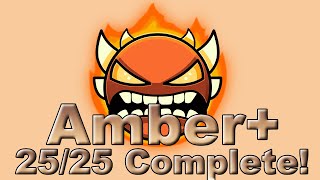 GDDP All Amber Demons 100  Geometry Dash [upl. by Mella]