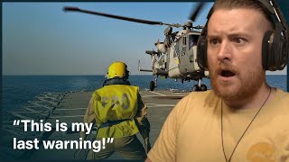 Royal Marine Reacts To Iranian gunboat heads towards the Royal Navys HMS Duncan [upl. by Stan]