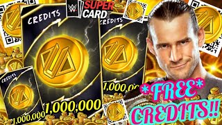 HERES HOW TO GET FREE 1000000 CREDITS amp 20 QR CODES  WWE SuperCard [upl. by Marelda]