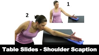 Table Slides  Shoulder Scaption  Ask Doctor Jo [upl. by Sitrik]