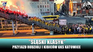 Przyjazd Rudzioli ŚLĄSKI KLASYK Górnik ZabrzeGKS Katowice 30 [upl. by Eilojne46]