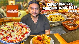 COMIDA CAIPIRA  RODÍZIO DE PIZZAS POR R2990 EM SP  RESTAURANTE DA FAZENDA [upl. by Jolenta960]