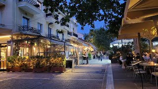 Pelas ruas de Atenas tavernas e restaurantes 🌟🌙 Grécia 🌟🌙 Walking tour [upl. by Eniamej]