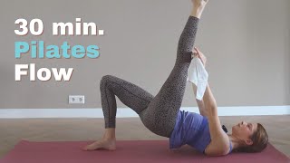 30 minuten Pilates voor thuis train je armen benen en buikspieren [upl. by Anawait]