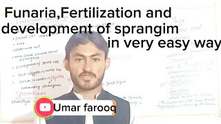 FunariaFertilization Sporangiumits development by Umar Farooq [upl. by Arrec]