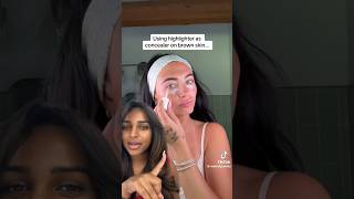 Highlighter vs concealer on brown skin [upl. by Nnaasil293]